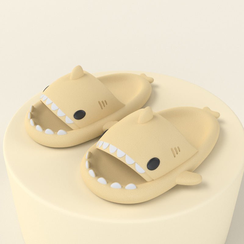 Adult's Slippers Indoor Outdoor Funny Shark Cartoon - Benetty